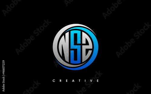 NSZ Letter Initial Logo Design Template Vector Illustration