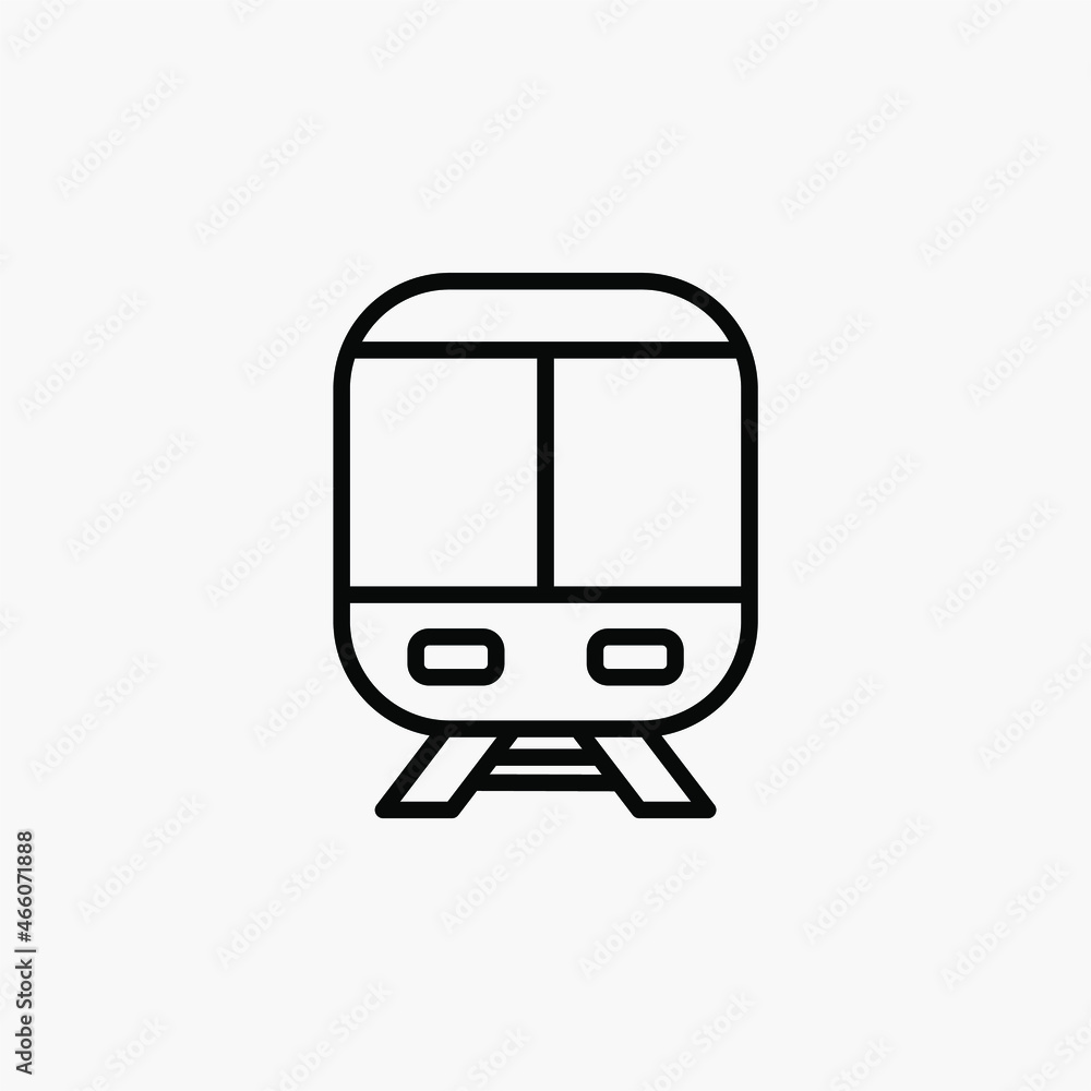 Train line icon design concept Train line icon design concept