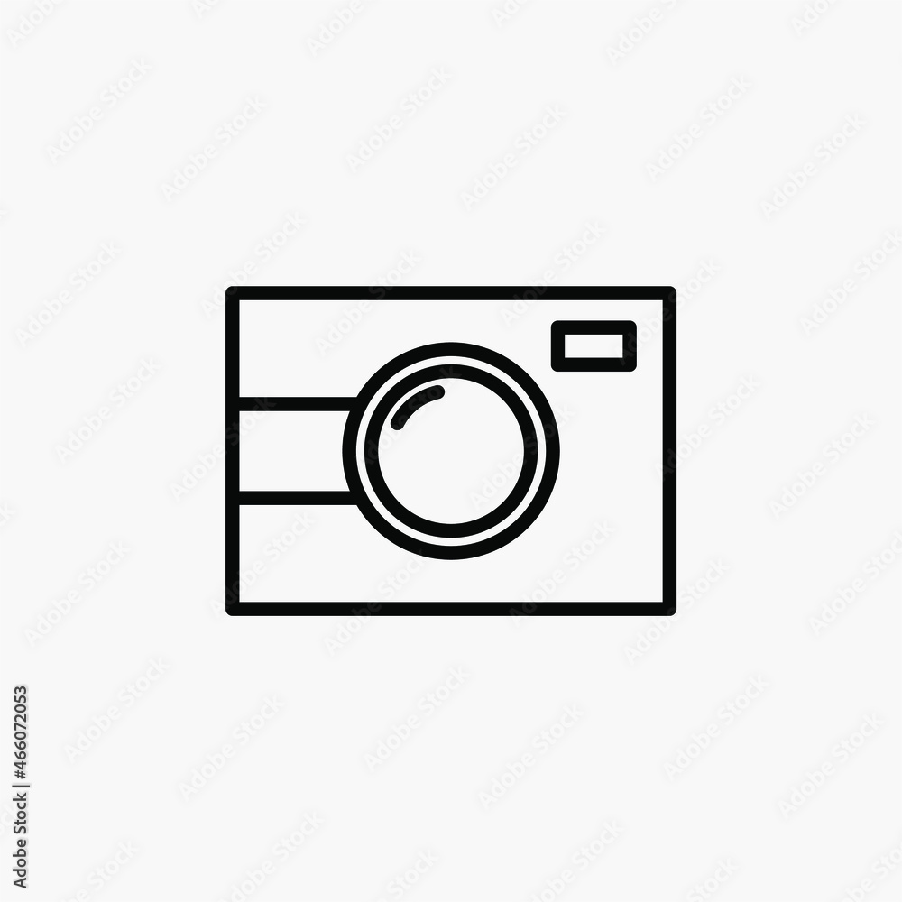 Camera, cam, digicam line icon design concept 