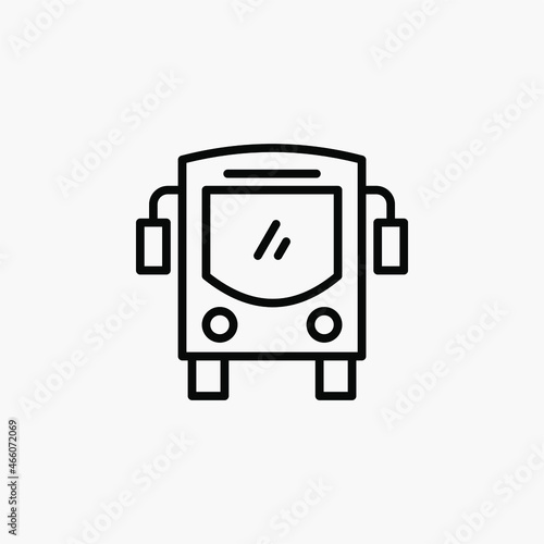 Bus, school bus line icon design concept 