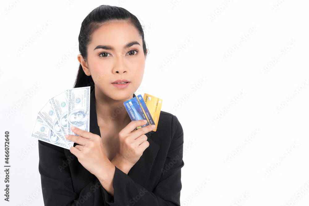 Portrait businesswoman on white background. Portrait businesswoman on white background.