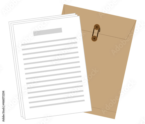 書類保管袋　紐付き茶封筒　文書管理　クラフト封筒