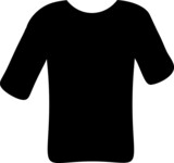  t-shirt Icon Vector. Simple flat symbol. Perfect Black pictogram illustration on white background..eps