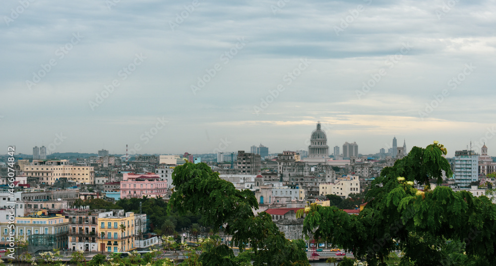 Beautiful skyline of Old Havana, Cuba