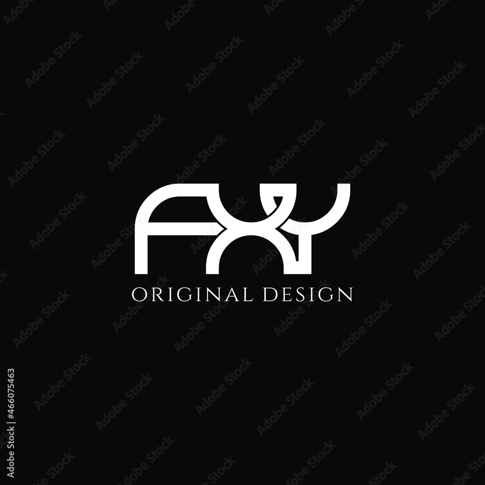 fxy initial letter monogram logo design original fxy initial letter monogram logo design original