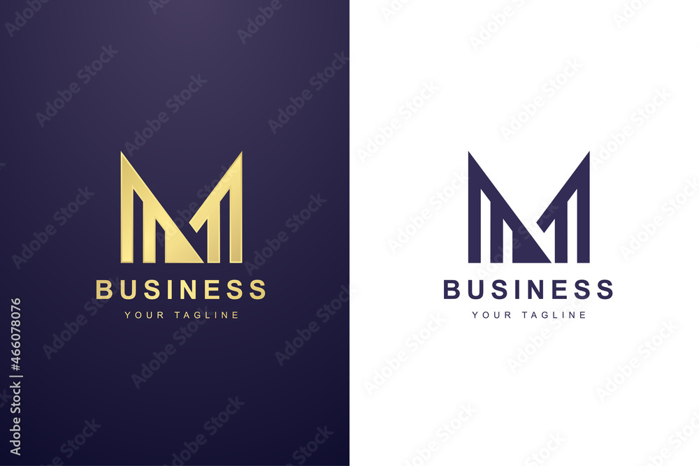 Initial Letter M Logo For Business or Media Company. Initial Letter M Logo For Business or Media Company.