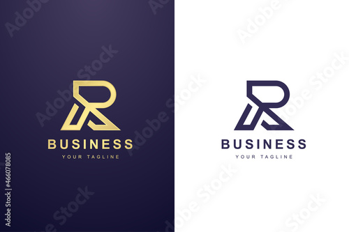 Initial Letter R Logo For Business or Media Company.