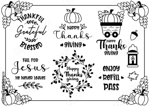 happy thanksgiving illustration Vector for banner