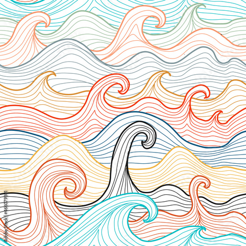 Abstract Sea Background. Seamless Pattern for your design