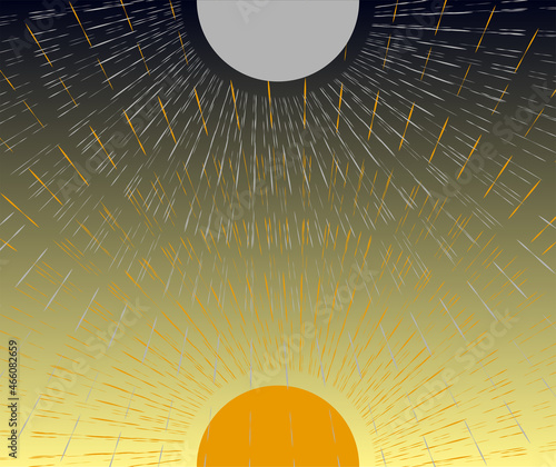 Fighting rays of the sun and the moon