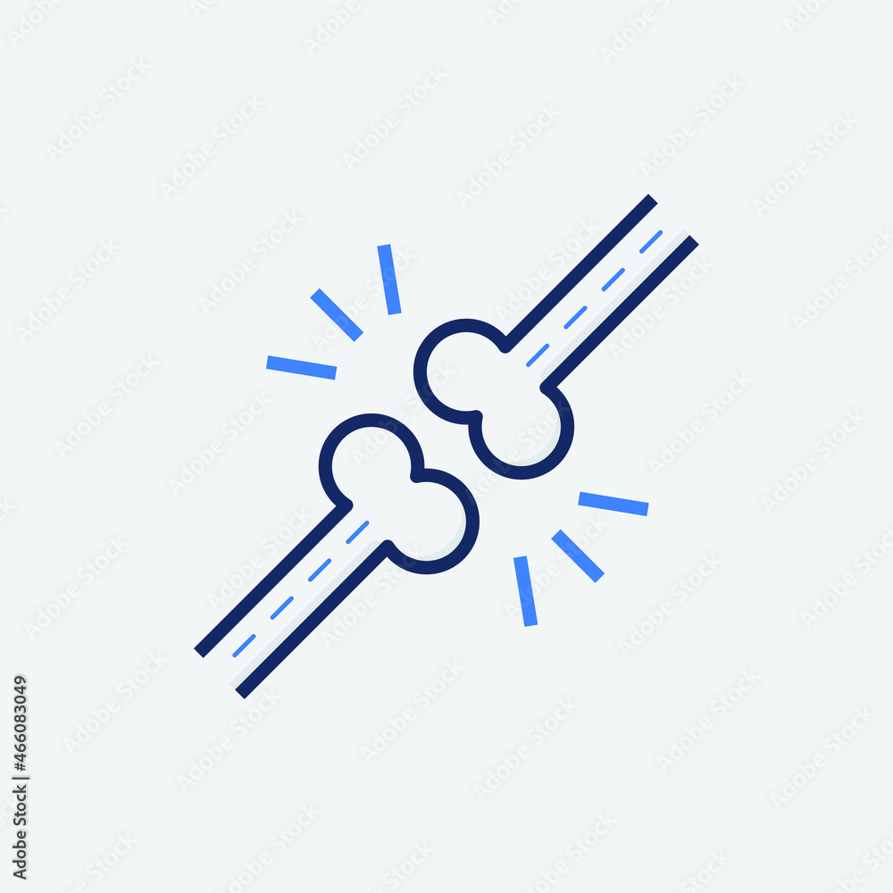 Bone vector icon illustration sign Bone vector icon illustration sign