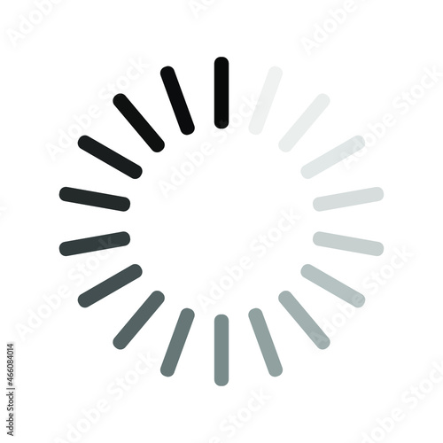 Upload a sign. Download icon. The loading system. Loading data. Download panel. Frozen computer. Gray on white background.Vector illustration.
