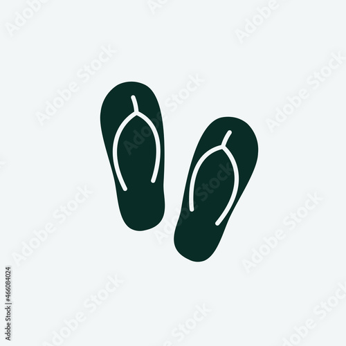 Flip-flops vector icon illustration sign