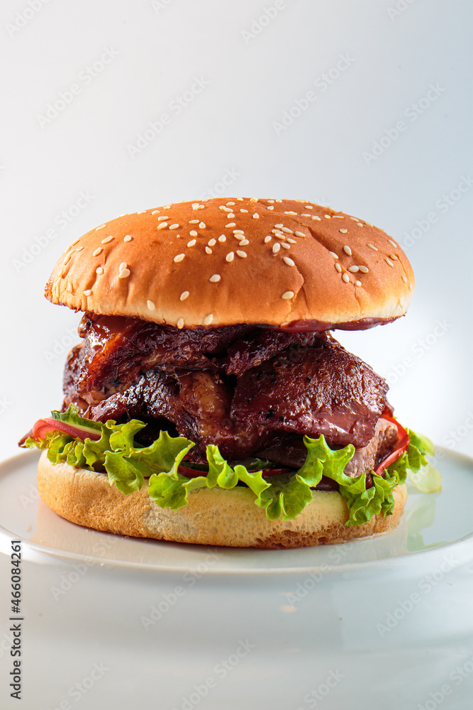 burger, hamburger on a white background burger, hamburger on a white background