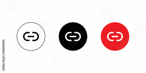 Link, Chain Button Icon Vector in Flat Style