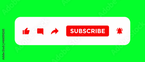 Like, Comment, Share and Subscribe Button Icon Vector