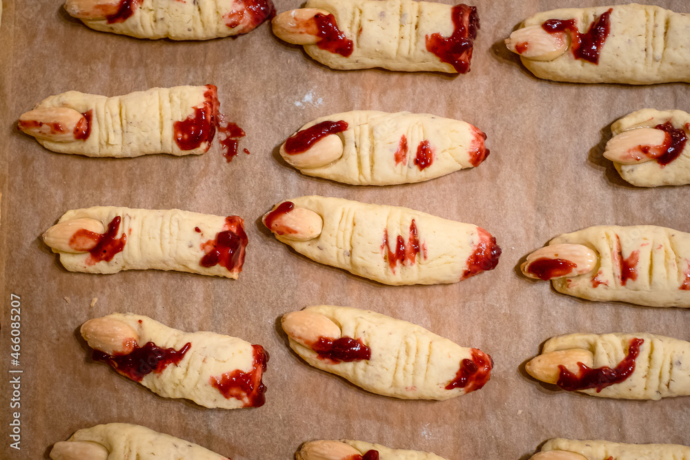 Blutig Hexenfinger Keks Halloween, gruselig Blutig Hexenfinger Keks Halloween, gruselig