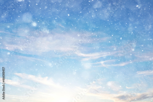 abstract snow background sky snowflakes gradient