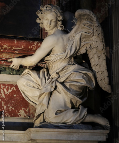 Sculpted Angel in the Santa Maria in Campitelli Church in Rome, Italy