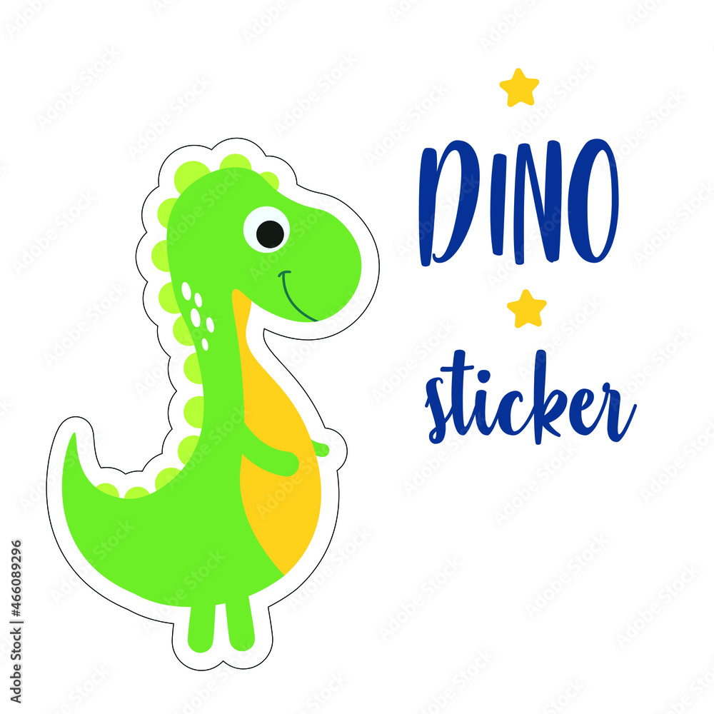 Obraz premium birthday card with dinosaur