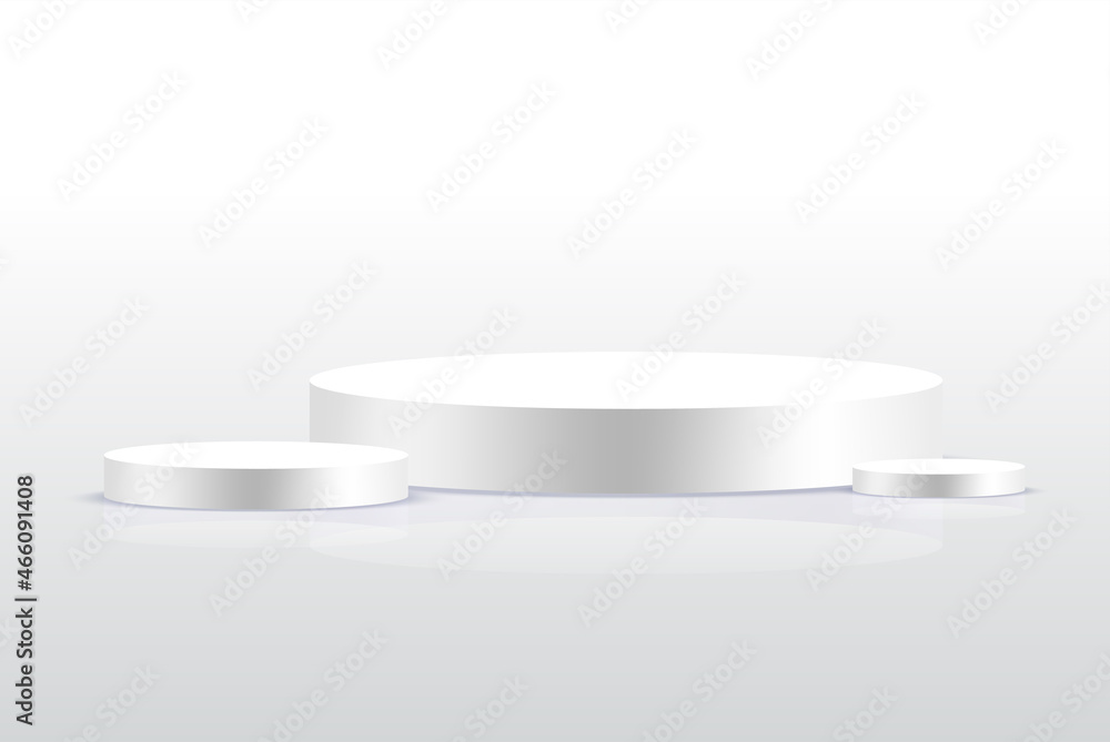 Background vector 3d gray render with podium white 3d and minimal white ...