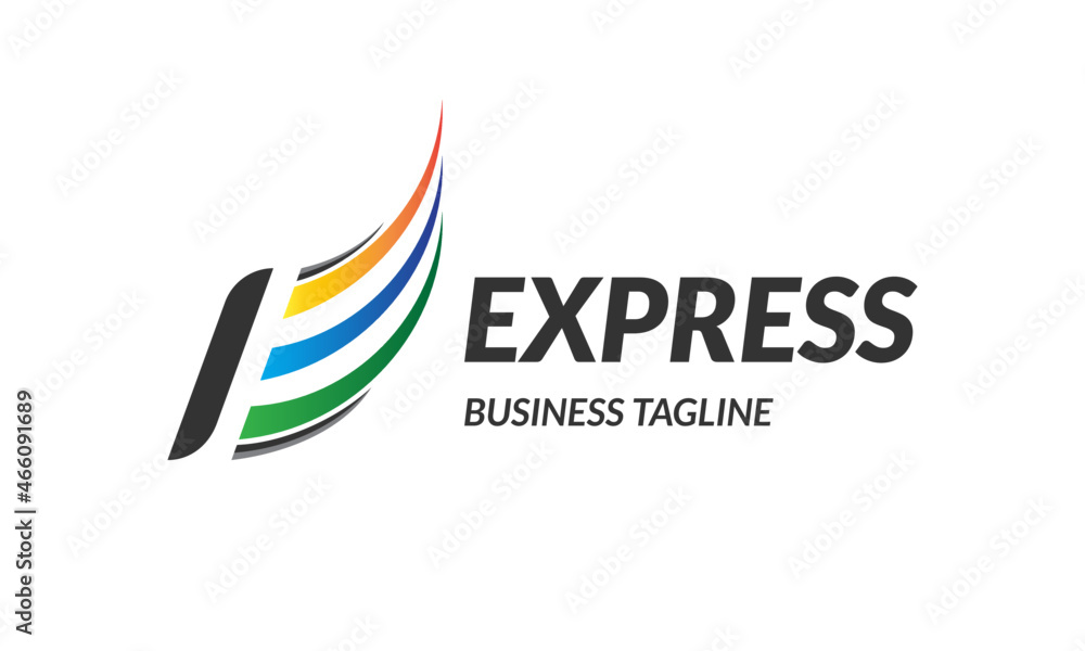 Fototapeta premium Letter E Express Business Logo Design Vector Icon Illustrations.