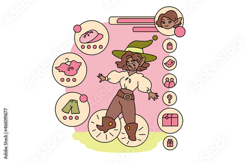 Female elf character get ready