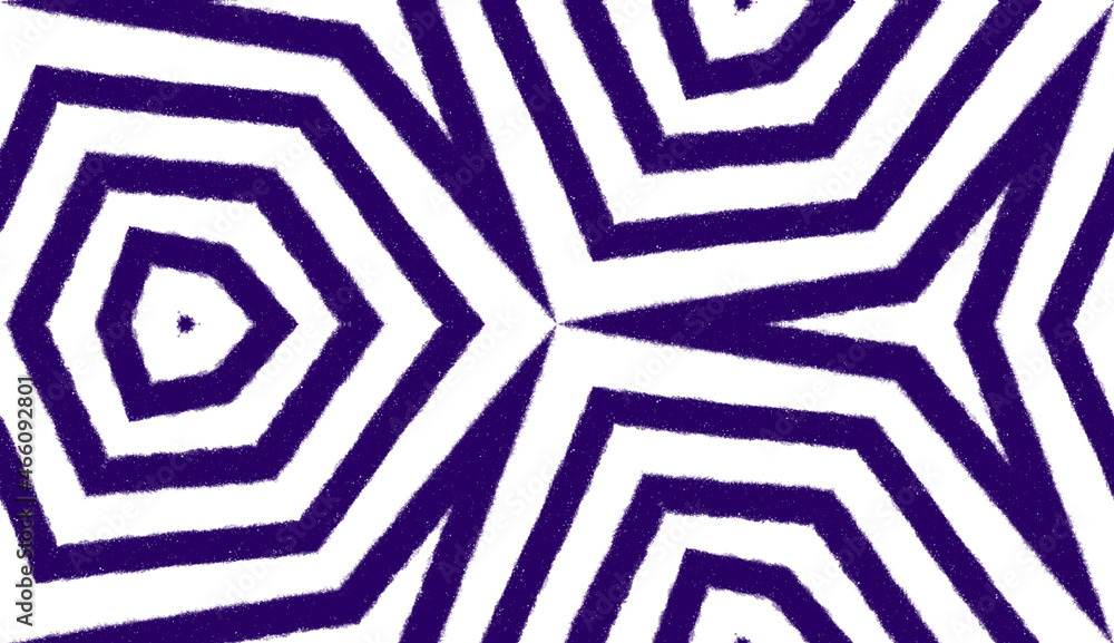 Arabesque hand drawn pattern. Purple symmetrical