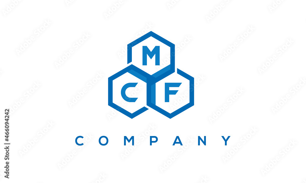 MCF letters design logo with three polygon hexagon logo vector template MCF letters design logo with three polygon hexagon logo vector template