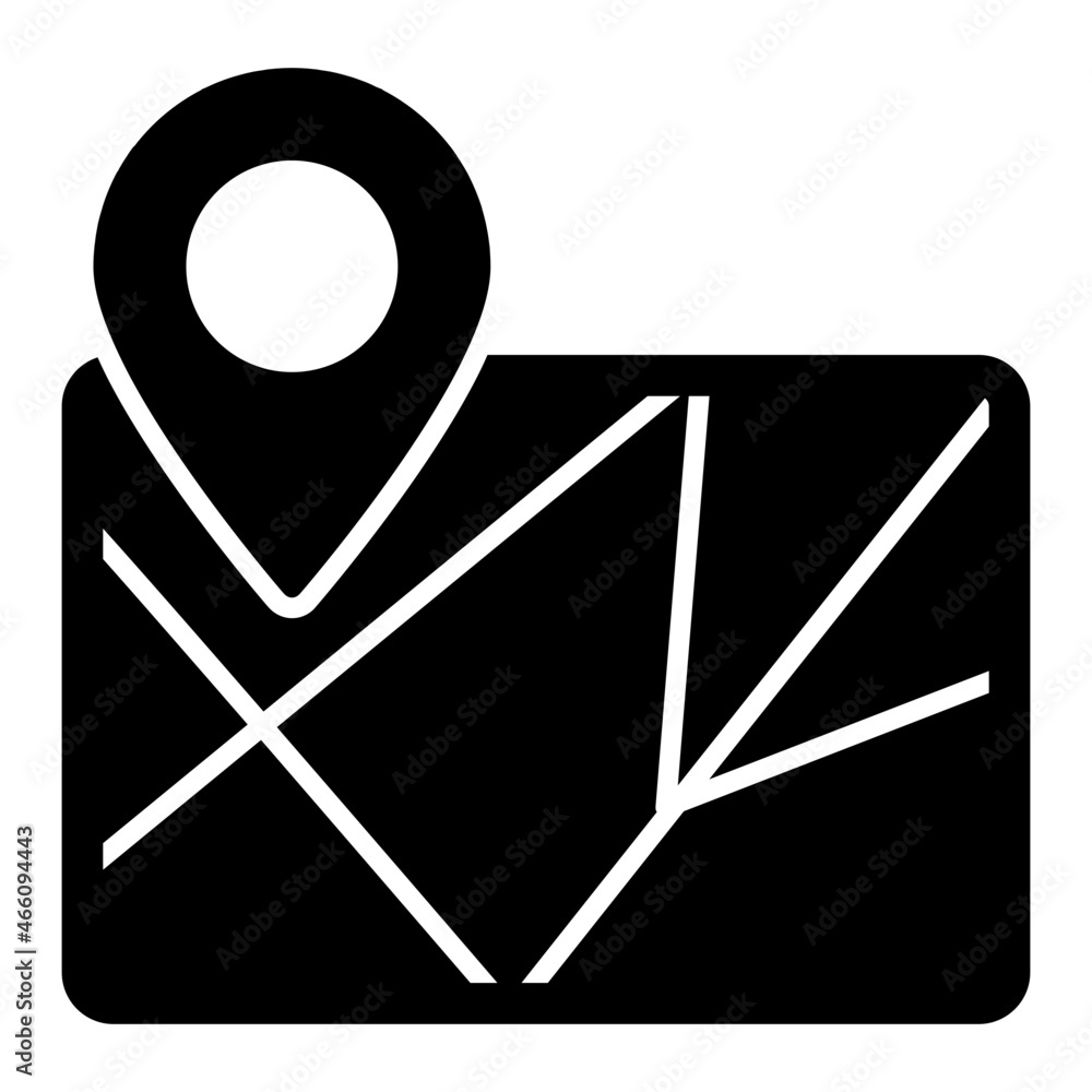 A solid design icon of location A solid design icon of location