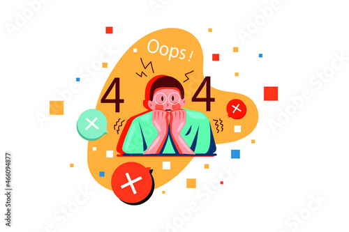 404 page not found Illustration concept. Flat illustration isolated on white background.