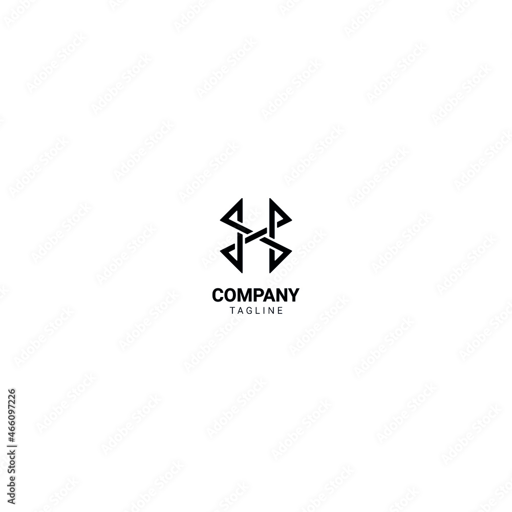 Fototapeta premium geometric monogram logo