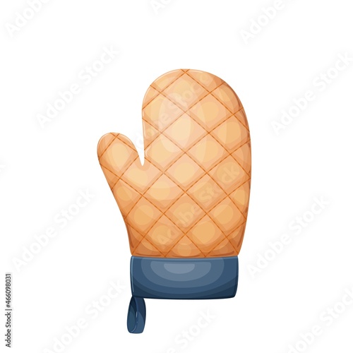 Potholder, oven mitt or cooking glove vector illustration.
