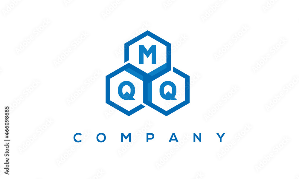 MQQ letters design logo with three polygon hexagon logo vector template MQQ letters design logo with three polygon hexagon logo vector template