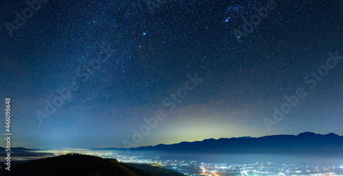 星空の下の大パノラマ