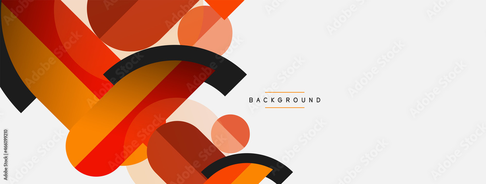 Geometric shapes composition abstract background. Circles lines and rectangles. Vector illustration for wallpaper banner background or landing page Geometric shapes composition abstract background. Circles lines and rectangles. Vector illustration for wallpaper banner background or landing page