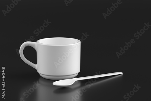 3d rendering different kinds cups