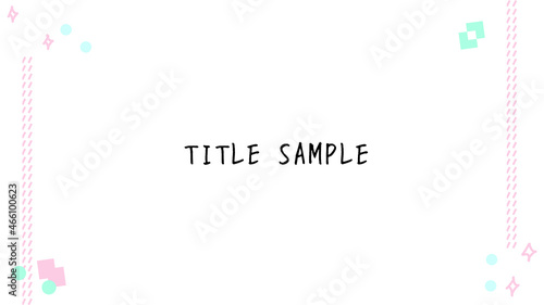 背景素材ステッチ風のシンプルなアイキャッチ(手描き風)