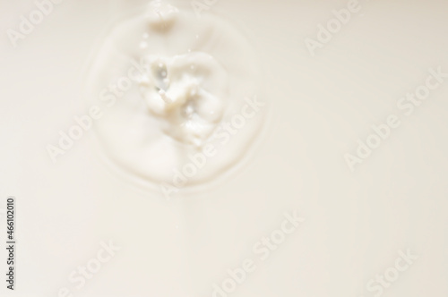 Top view beige liquid, splash cream, makeup base, liquid cream.