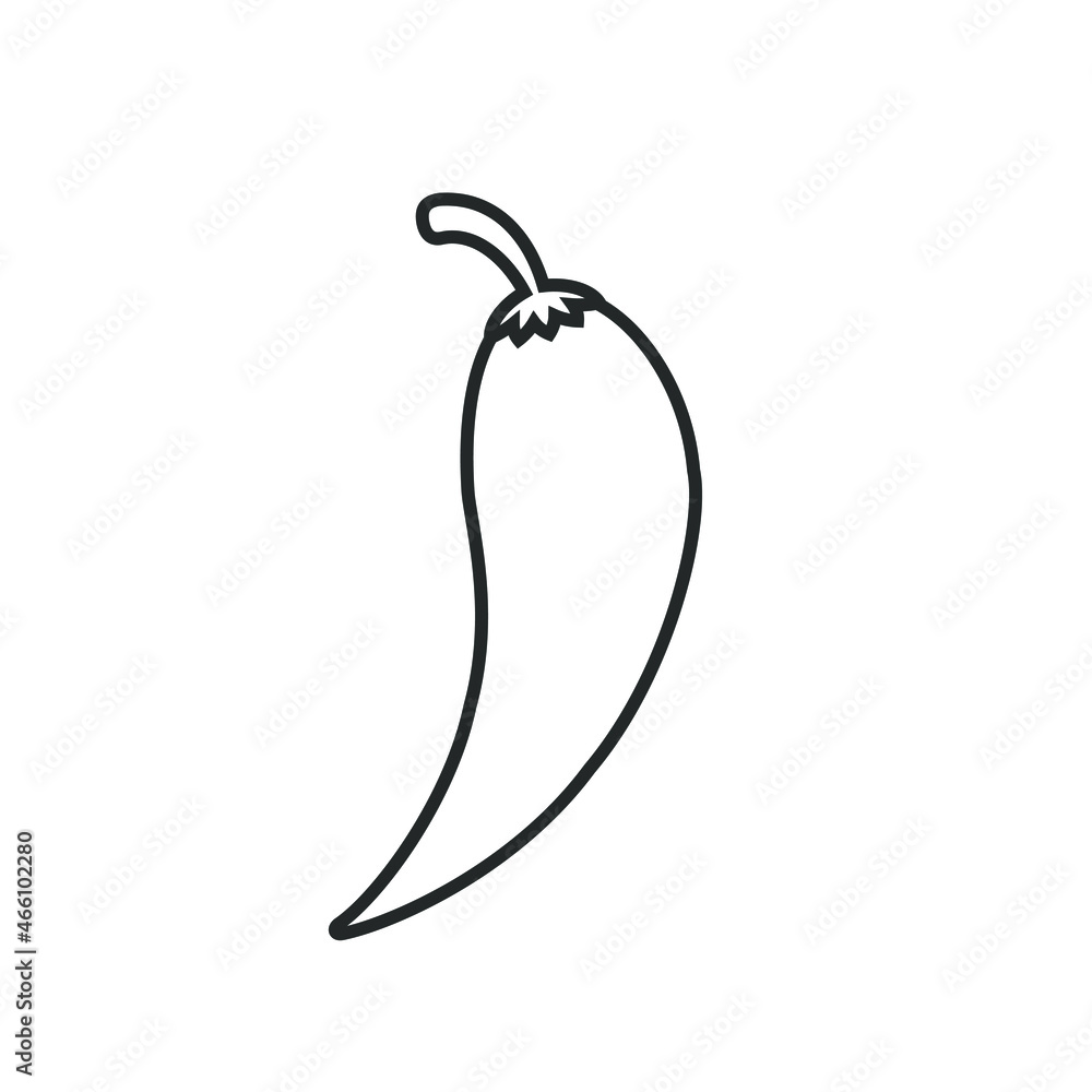 Chili pepper vector icon.