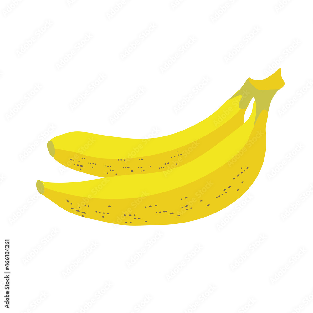 Vector simple isolated image of a banana fruit.