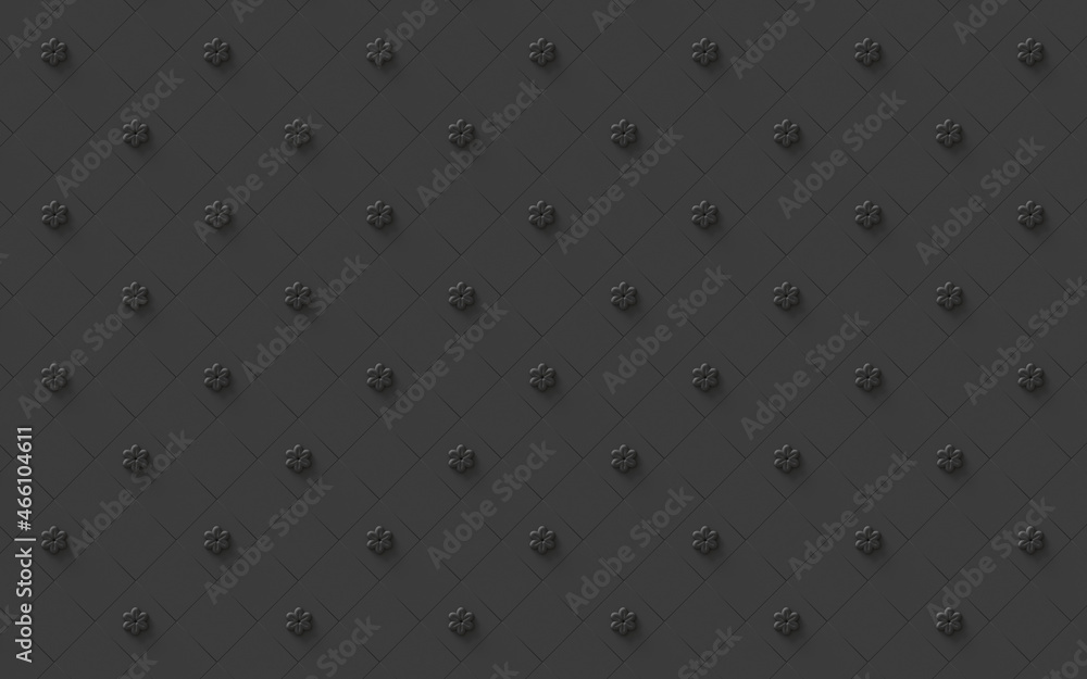 Wall ceramic monochrome tiles with a bas-relief