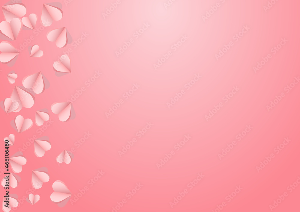 Red Papercut Vector Pink Backgound. Birthday Red Papercut Vector Pink Backgound. Birthday