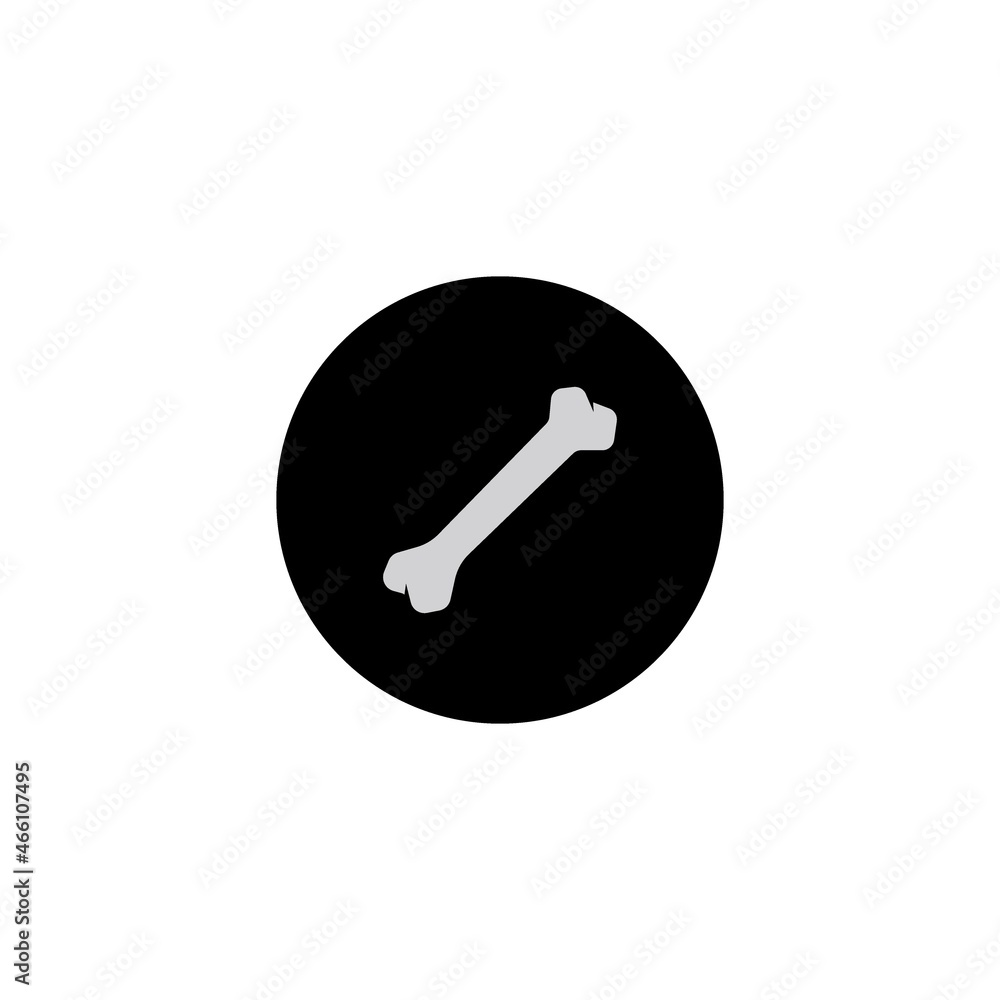 bone icon. bone icon.