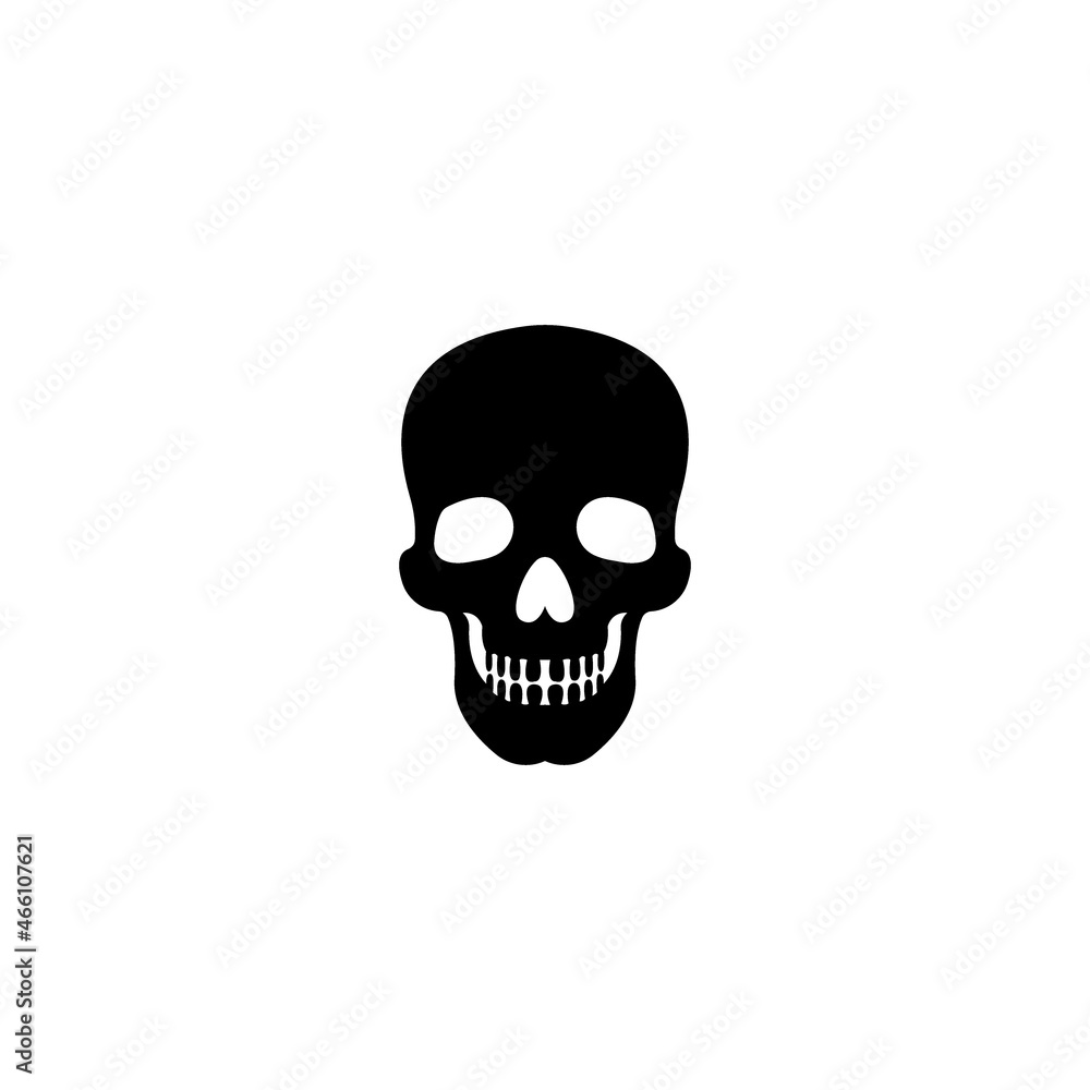 human skull bone icon.