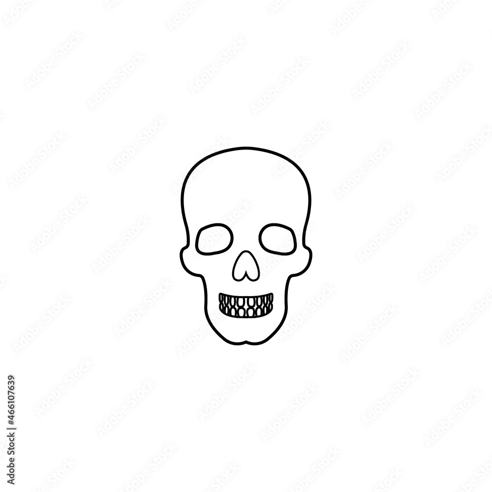 human skull bone icon. human skull bone icon.