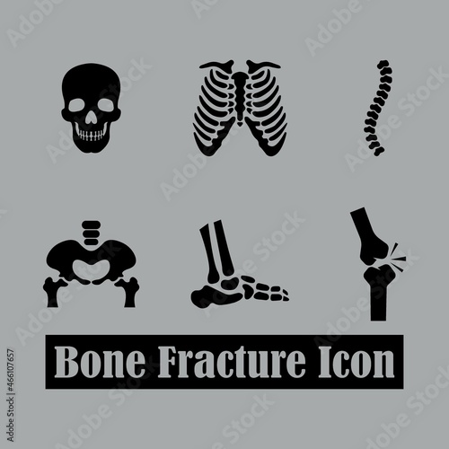 Bone fracture icon