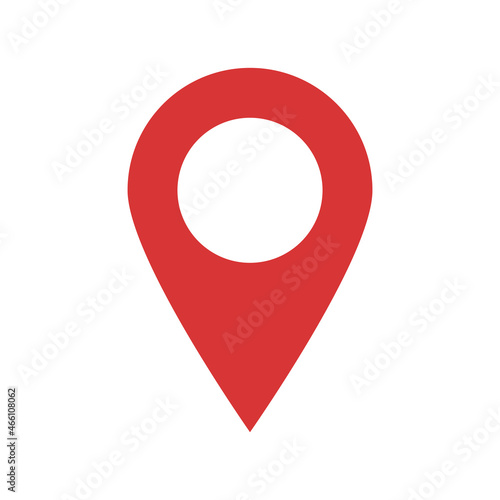 Map pointer vector icon. Red symbol