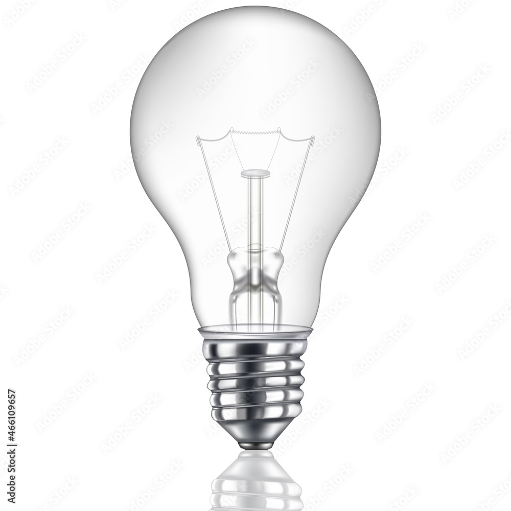 Obraz premium realistic bulb isolated on white background. vector illustration.