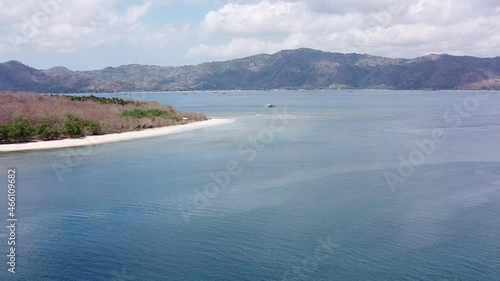 Drone view of Gili Nanggu beach, West Lombok, West Nusa Tenggara, Indonesia photo